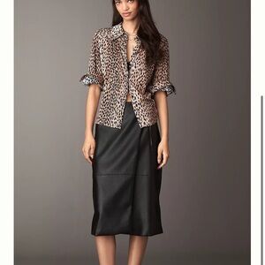 NWT! Anthropologie Leather Skirt